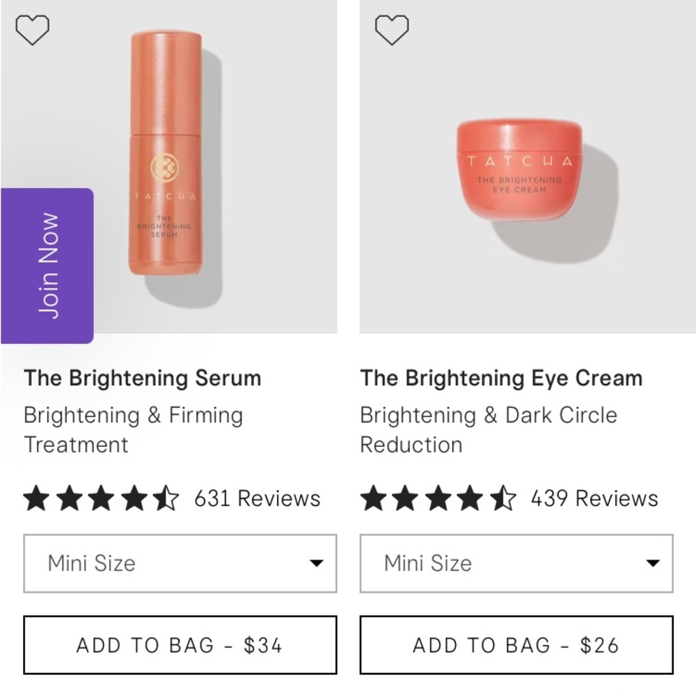 Tatcha Mini Brightening Serum and Eye Cream - Picture 2 of 3